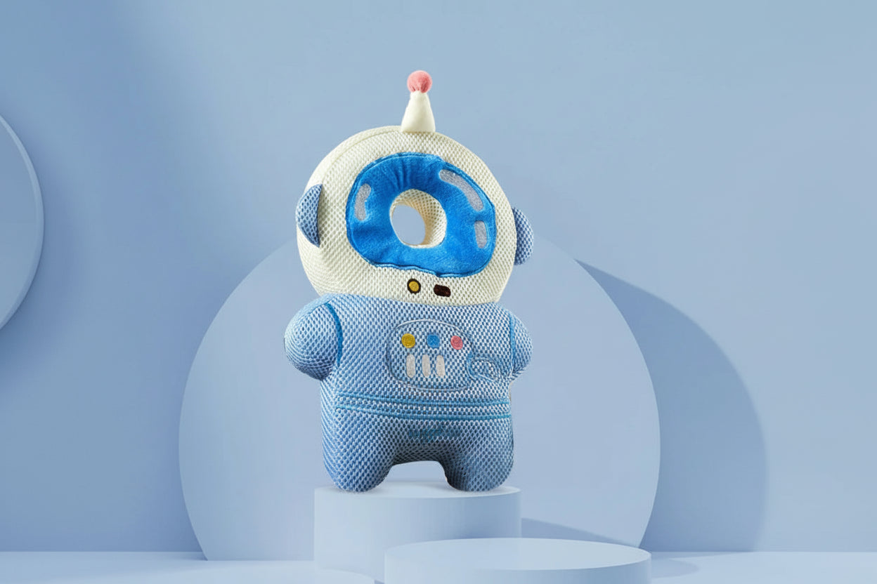 Adorable Cartoon Astronaut Baby Head Protector Pillow - Ultimate Safety Cushion for Newborns and Toddlers
