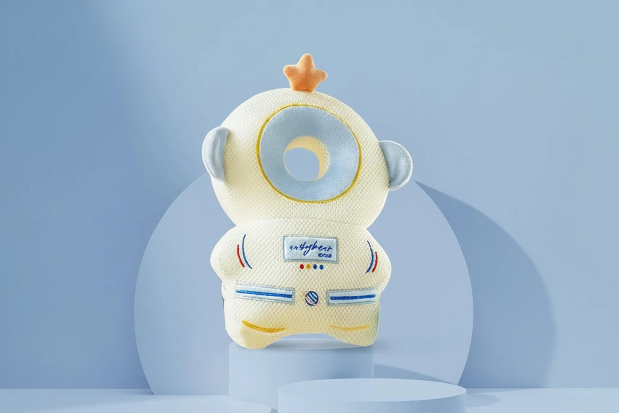 Adorable Cartoon Astronaut Baby Head Protector Pillow - Ultimate Safety Cushion for Newborns and Toddlers