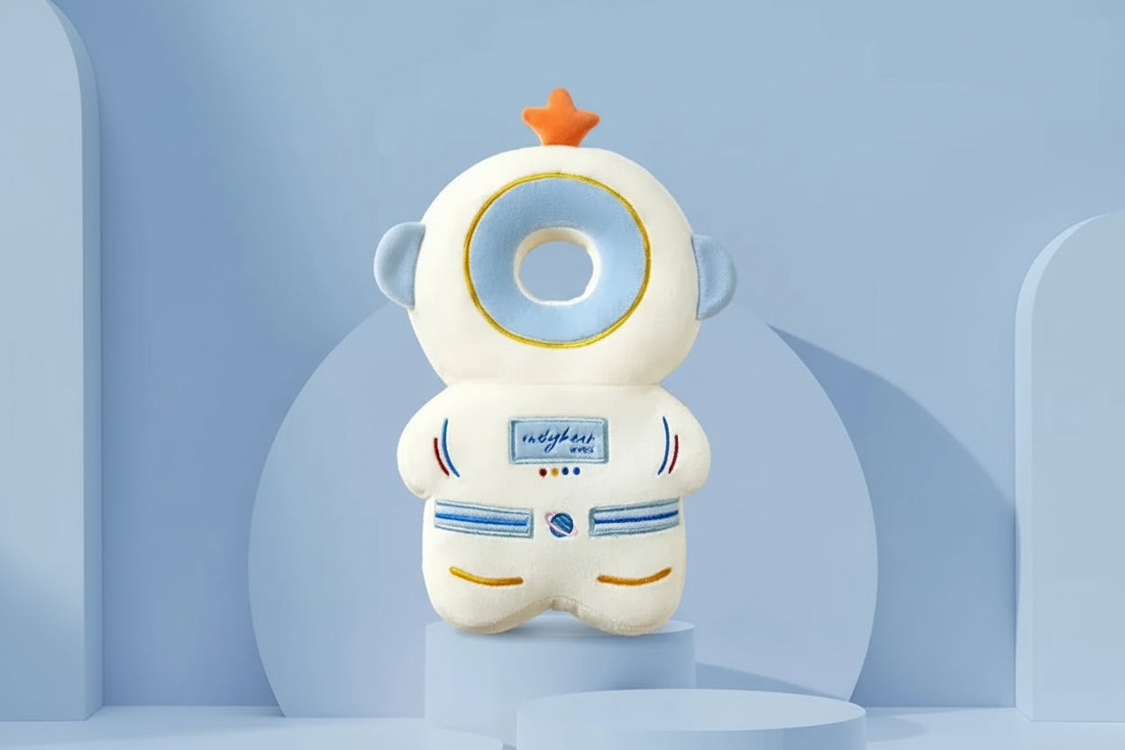 Adorable Cartoon Astronaut Baby Head Protector Pillow - Ultimate Safety Cushion for Newborns and Toddlers